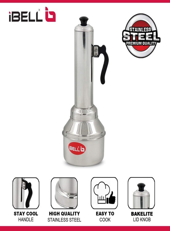 iBELL Stainless Steel Puttu Maker - Silver - Image 4